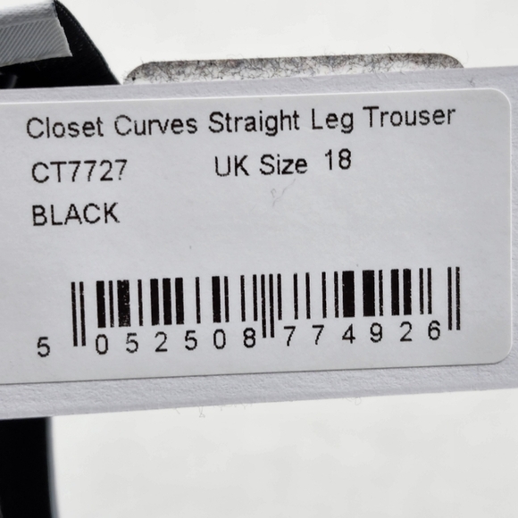 Closet Women's Curves Straight Leg Trouser -  14 - Picture 7 of 7